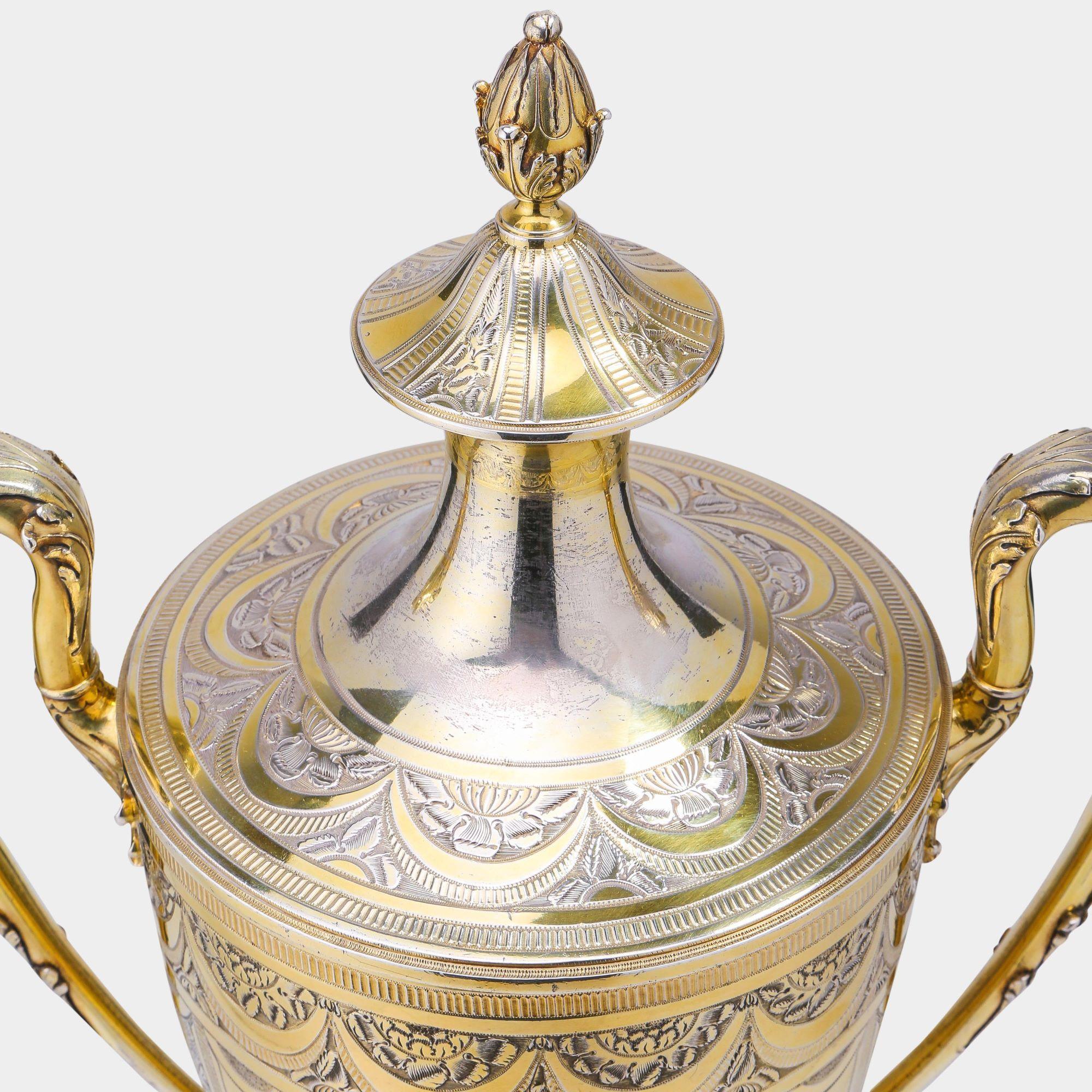 George III Silver-Gilt Trophy Cup & Cover For Sale 1