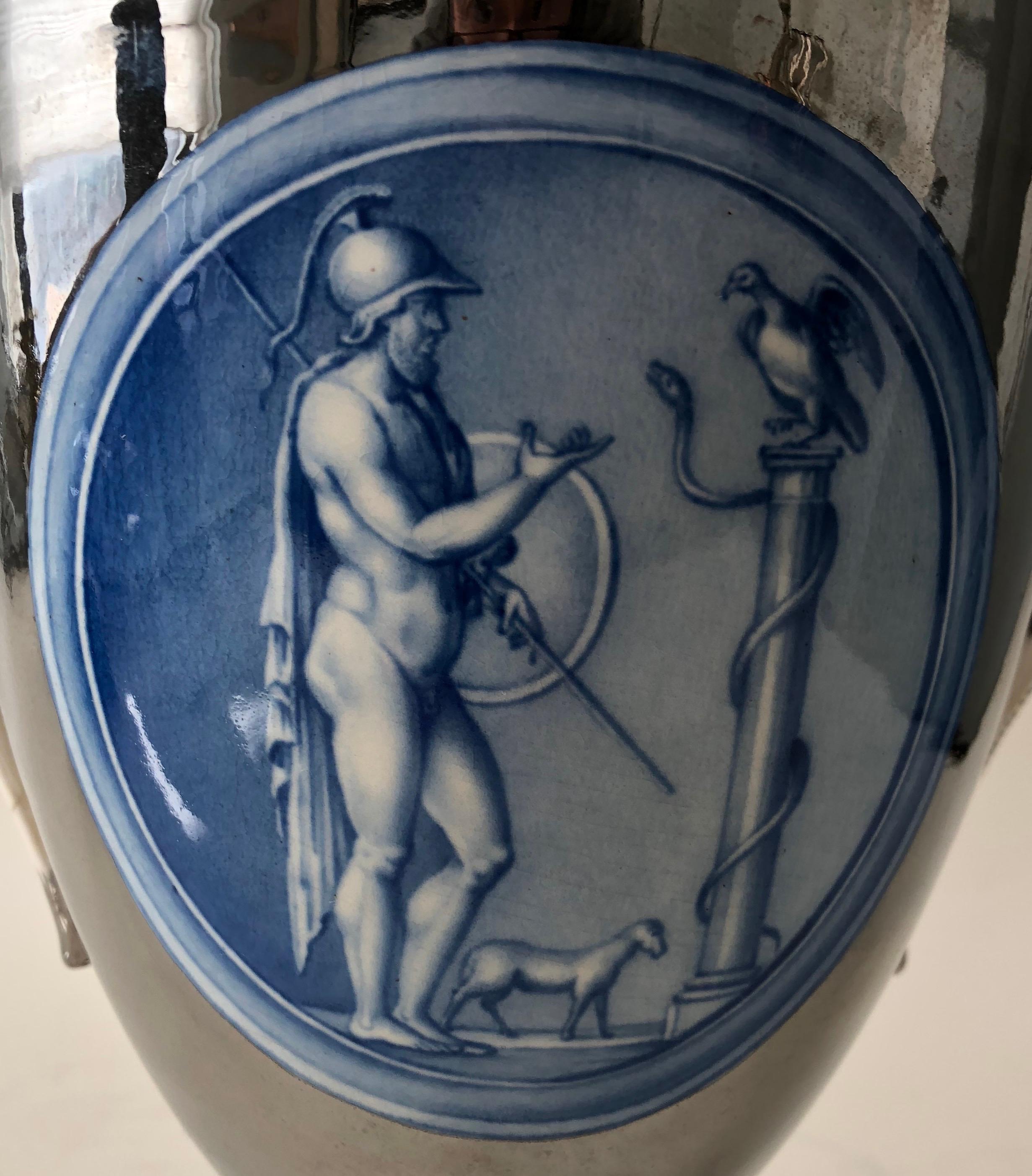 Neoclassical George III Silver Lusterware Vase For Sale