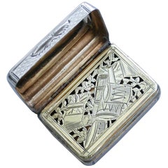 George III Silver 'Military Grille' Vinaigrette by William Eley, London, 1811