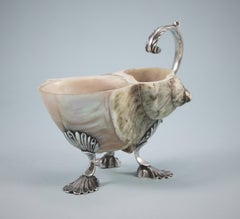 George III Silver Mounted Shell Cream Jug, circa 1780