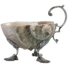 George III Silver Mounted Shell Cream Jug, circa 1780