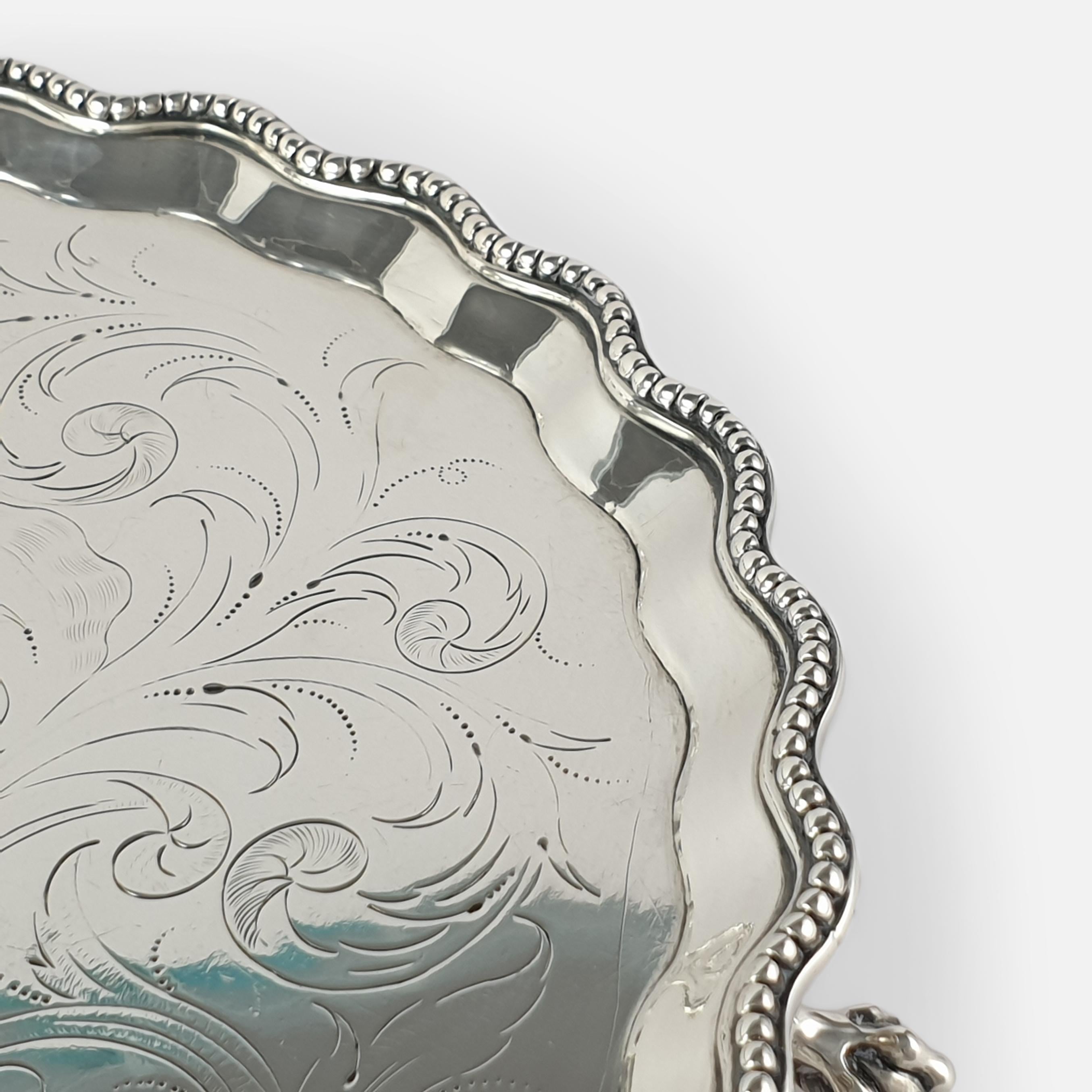 George III Silver Salver, Hester Bateman, 1780 For Sale 5