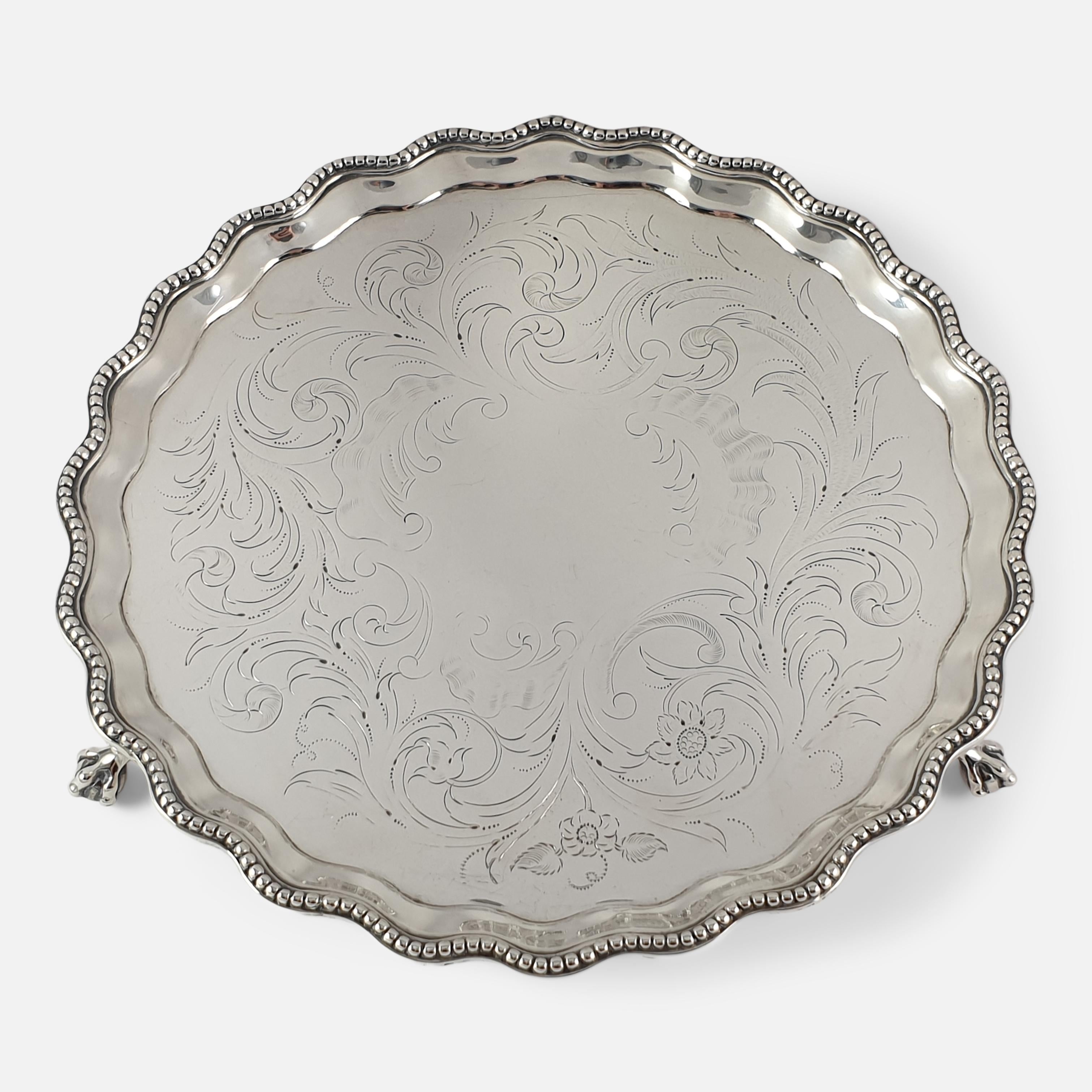 George III Silver Salver, Hester Bateman, 1780 For Sale 12