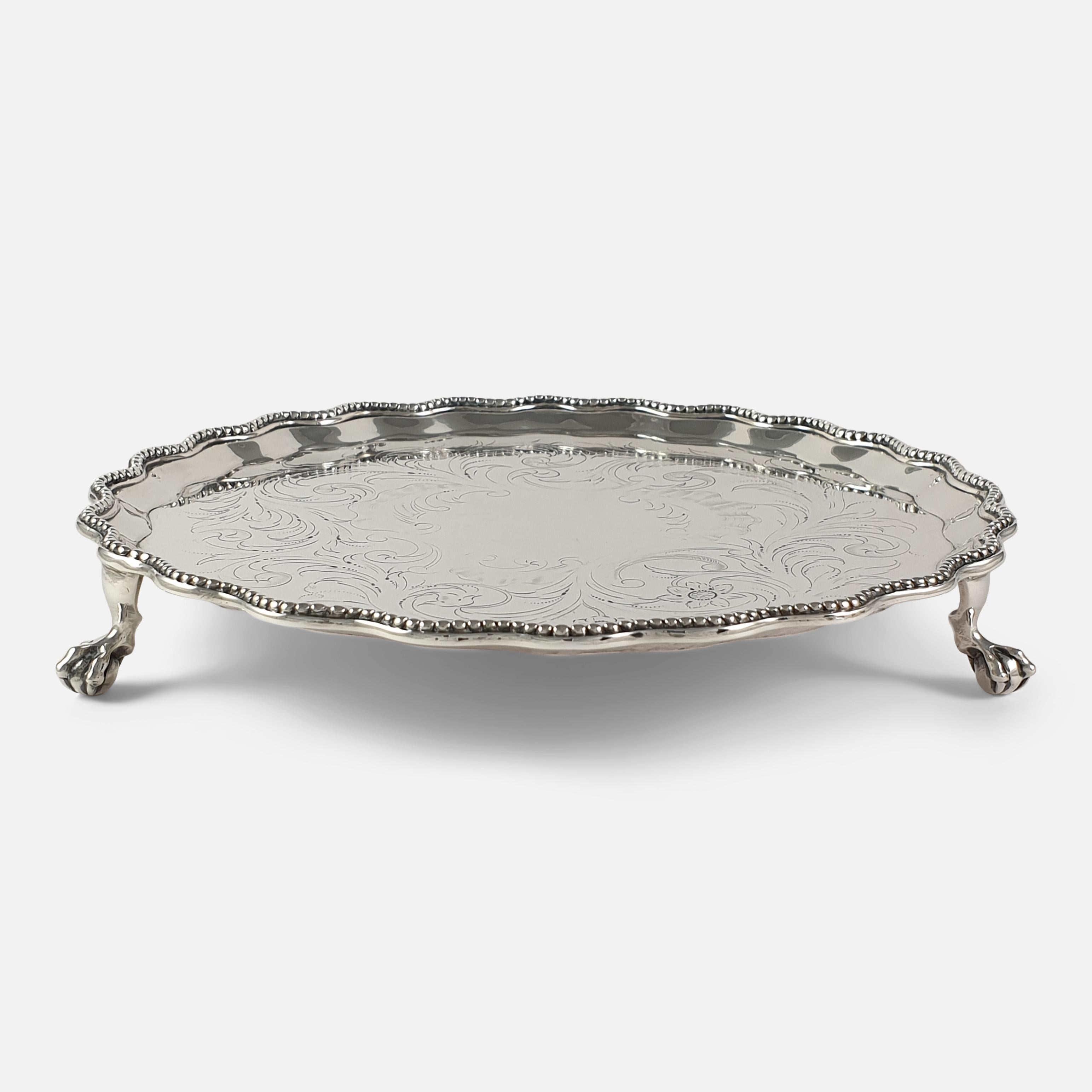 George III Silver Salver, Hester Bateman, 1780 In Good Condition For Sale In Glasgow, GB