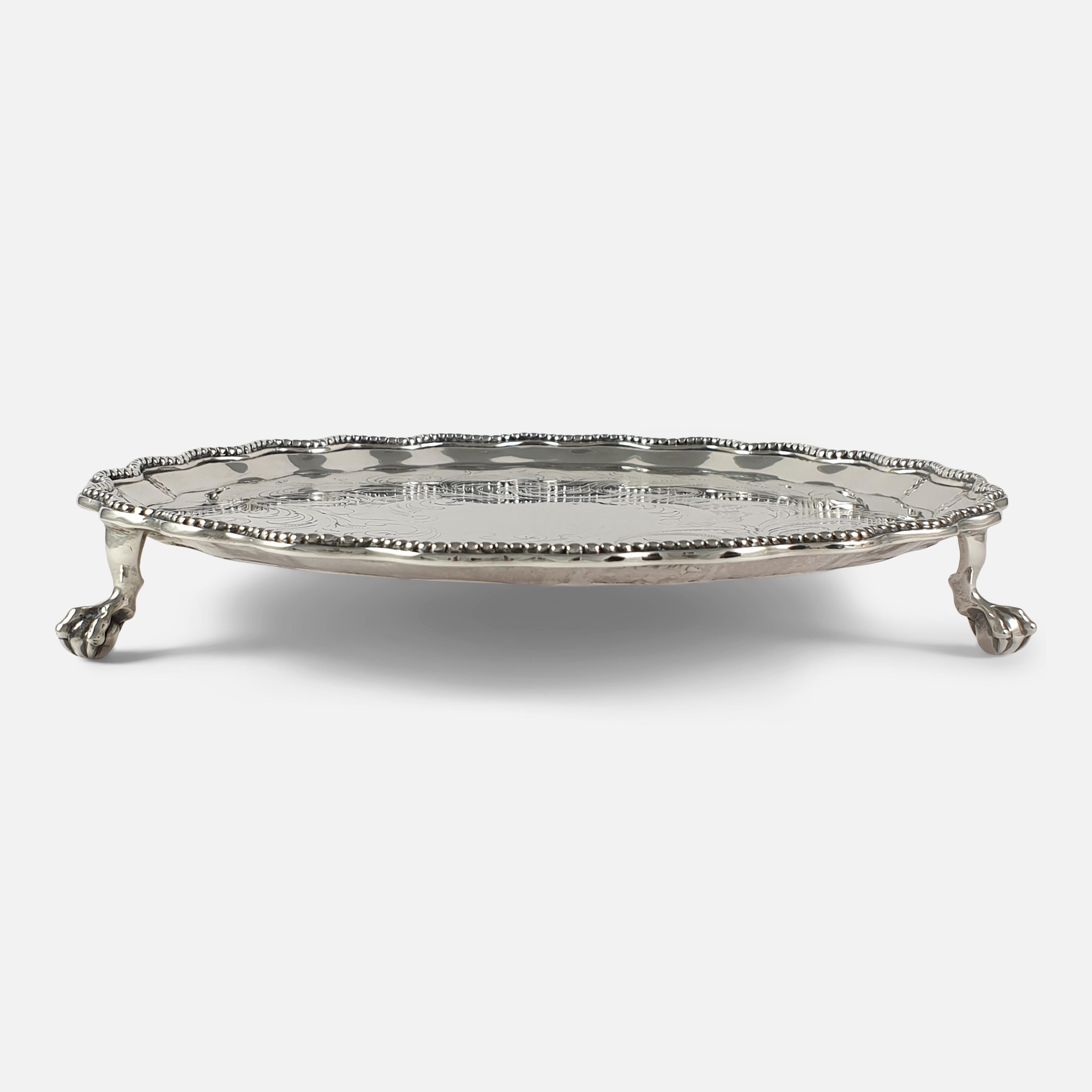 Late 18th Century George III Silver Salver, Hester Bateman, 1780 For Sale
