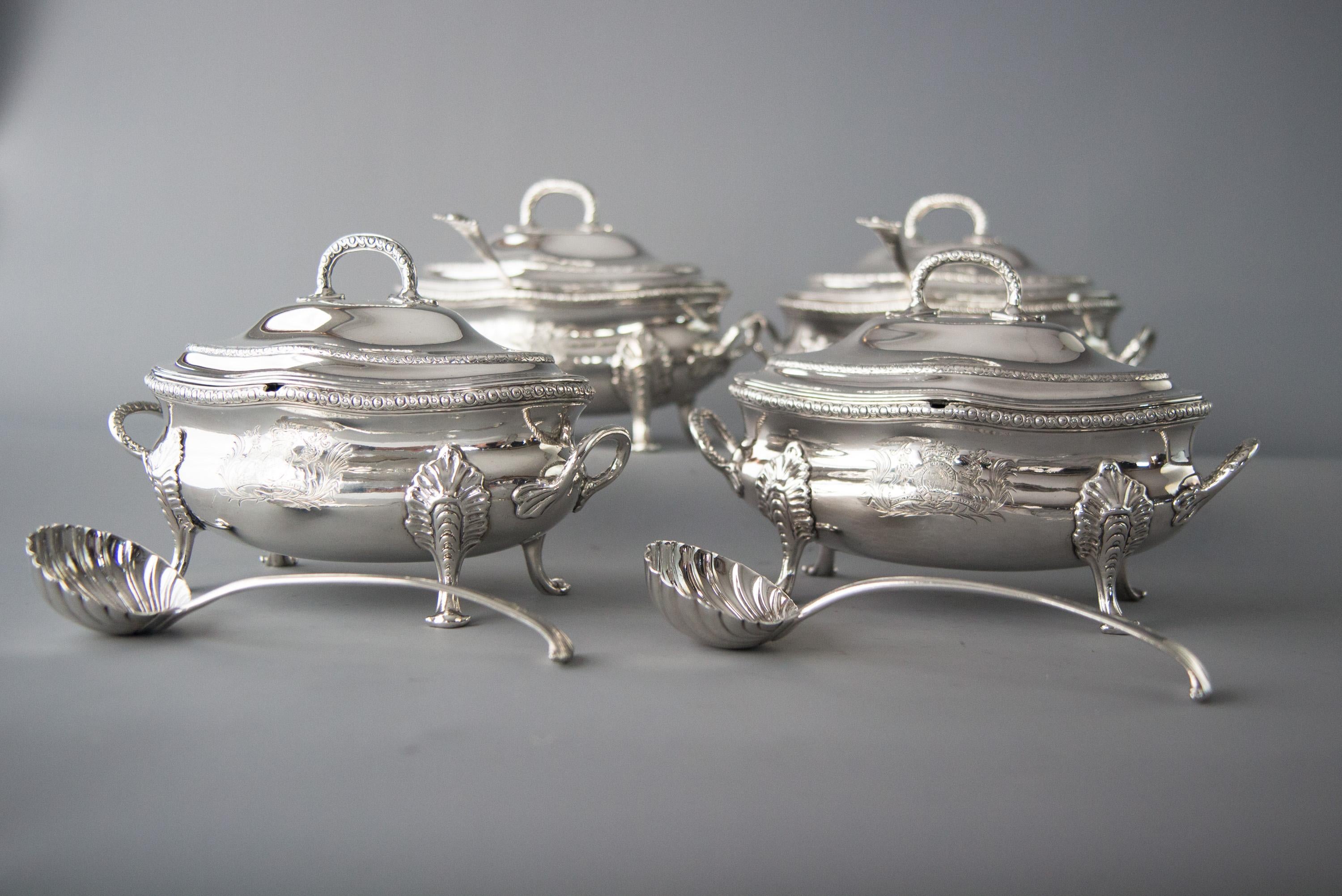 George III Silver Sauce Tureens from the Speaker Smith Service, London 1774 4