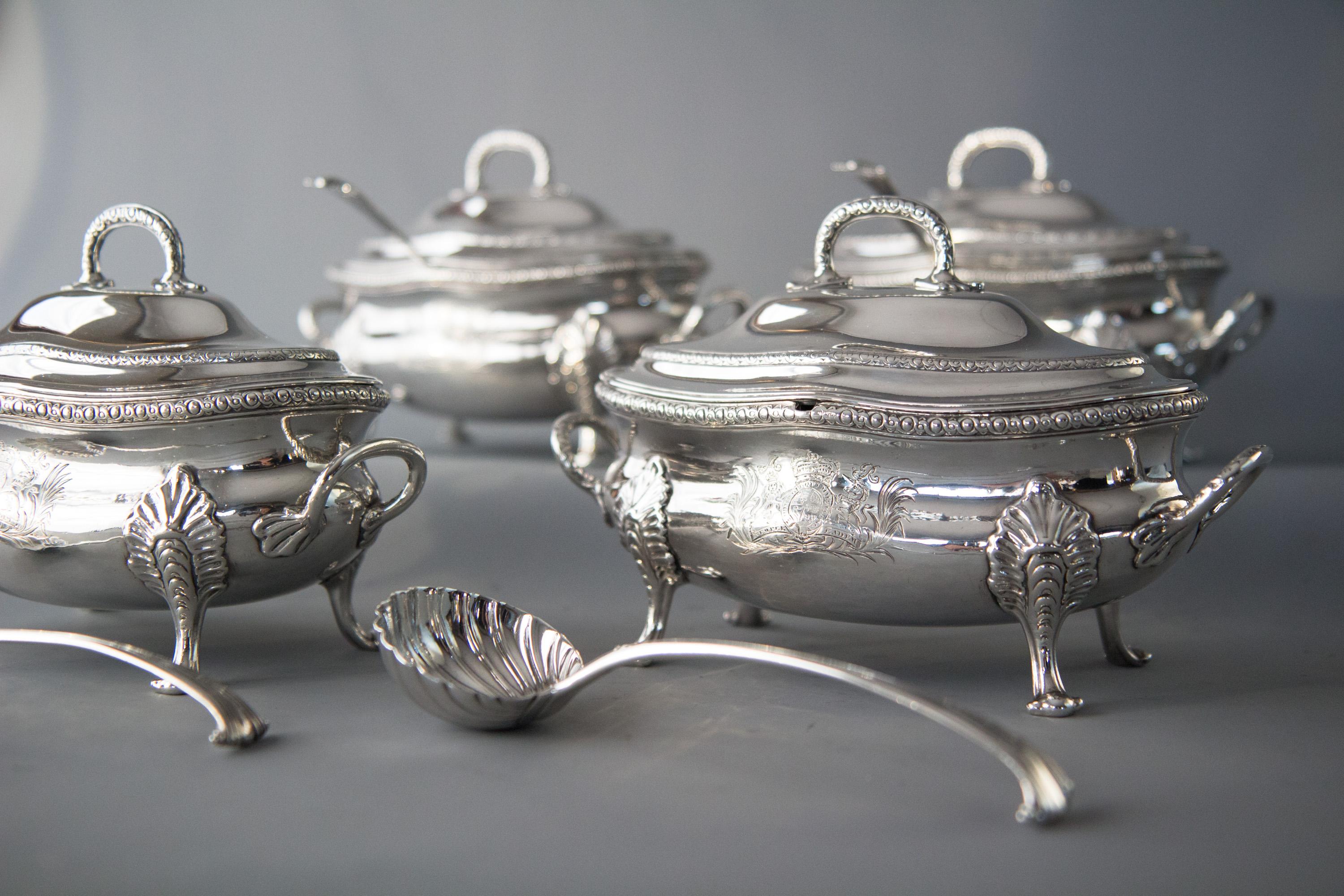 George III Silver Sauce Tureens from the Speaker Smith Service, London 1774 5
