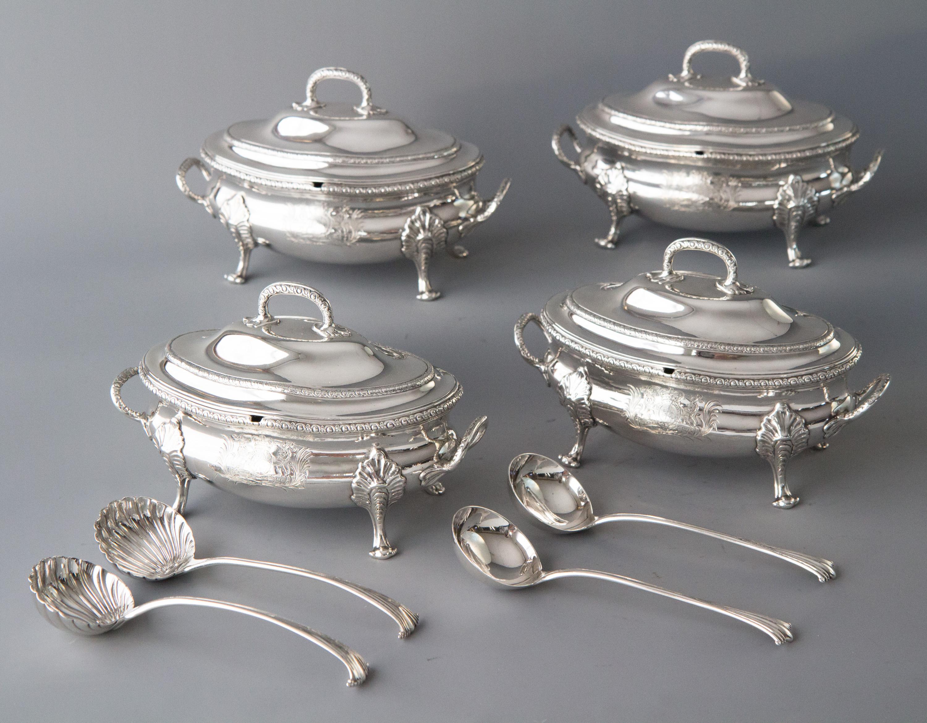George III Silver Sauce Tureens from the Speaker Smith Service, London 1774 6