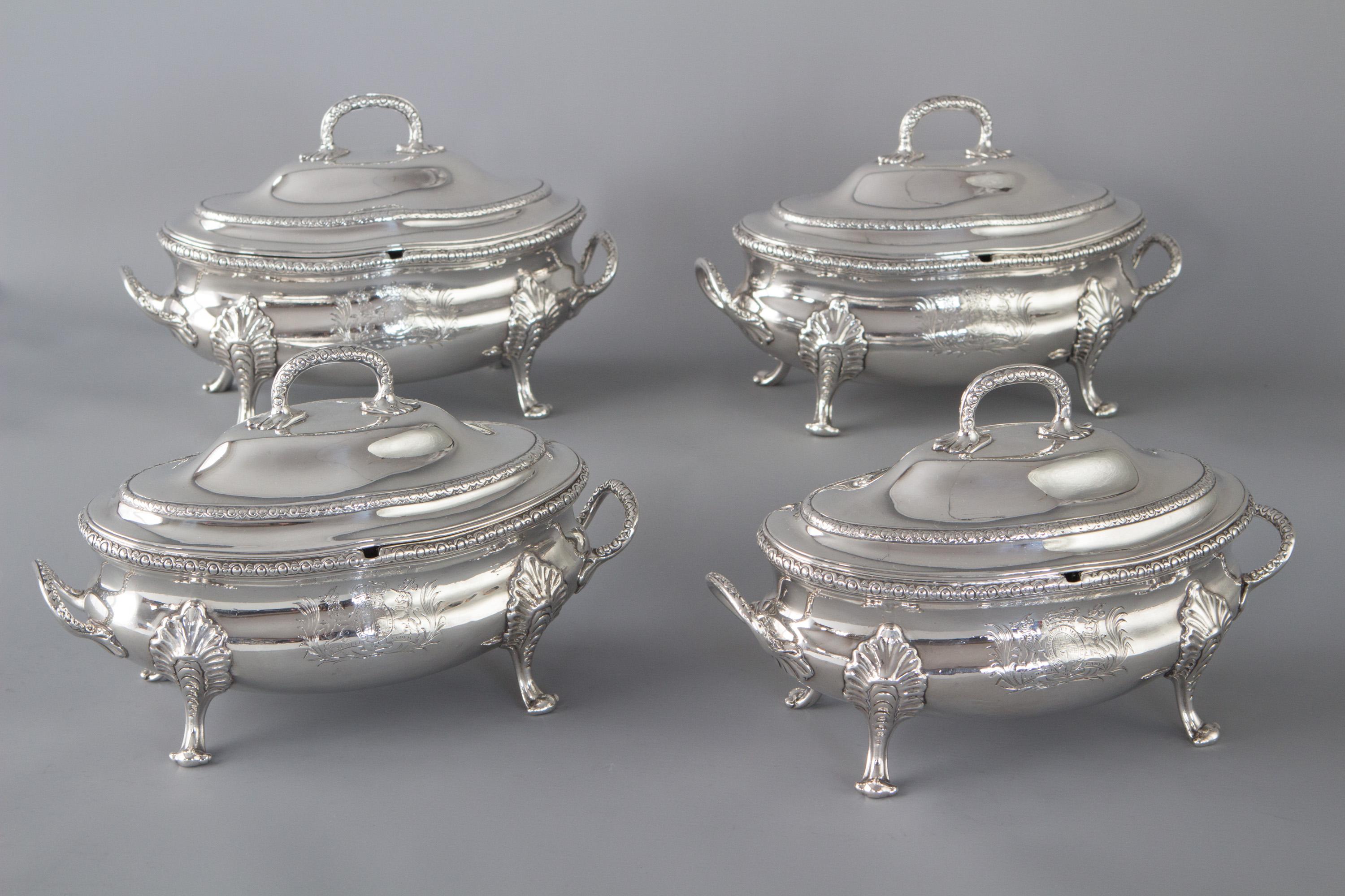 George III Silver Sauce Tureens from the Speaker Smith Service, London 1774 7