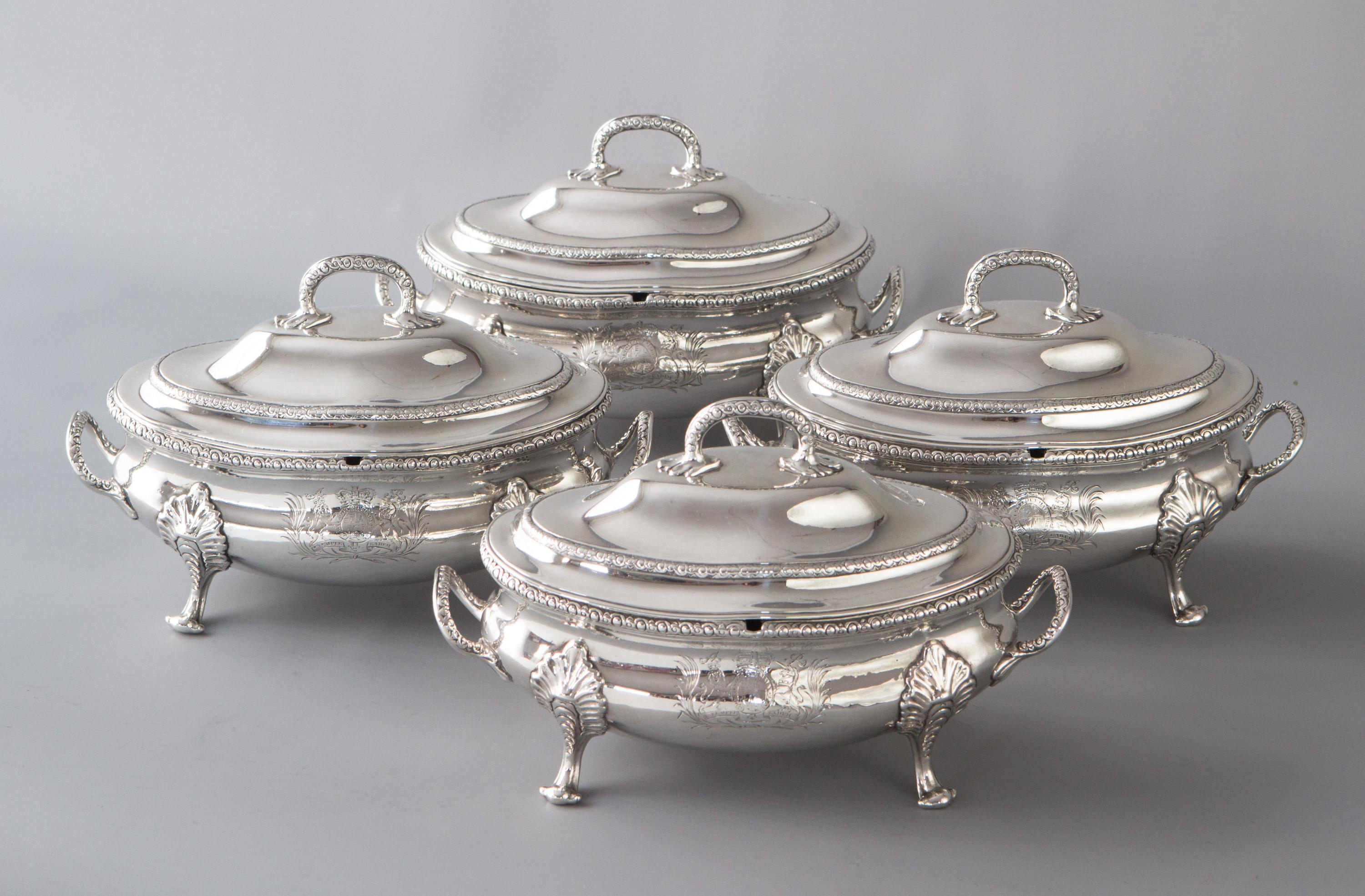 George III Silver Sauce Tureens from the Speaker Smith Service, London 1774 8