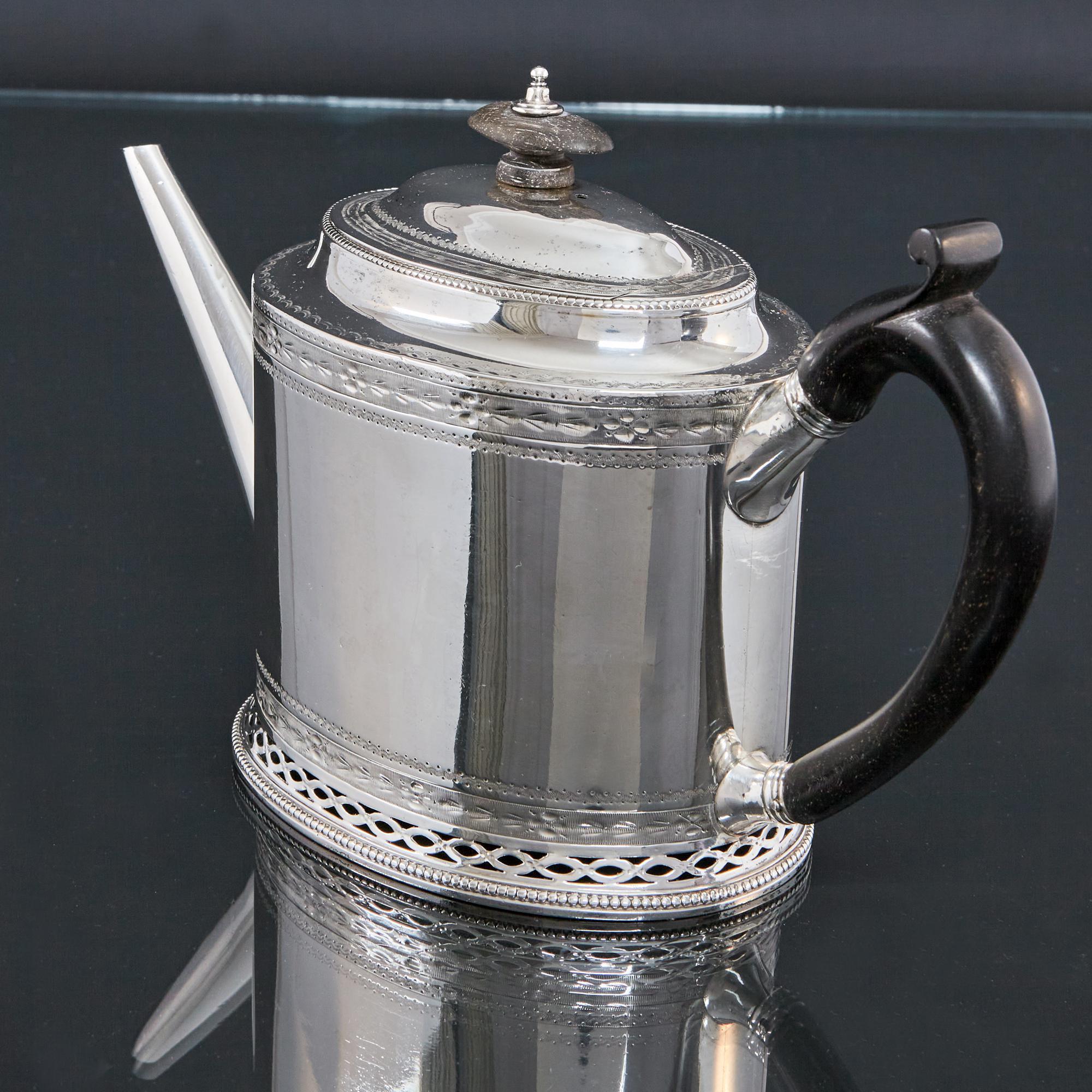 George III Silver Teapot by Hester Bateman 4