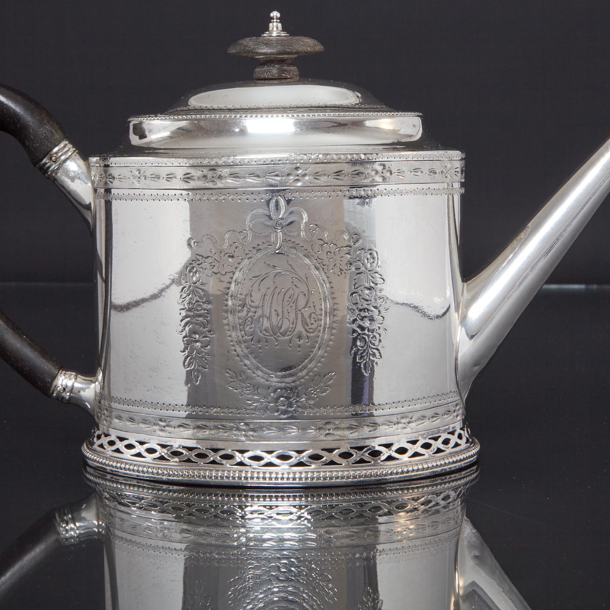 George III Silver Teapot by Hester Bateman 3