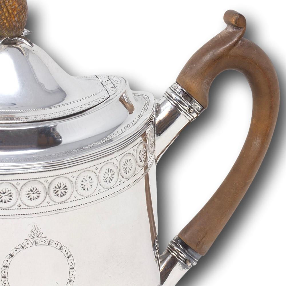 George III Silver Teapot Peter & Ann Bateman For Sale 7