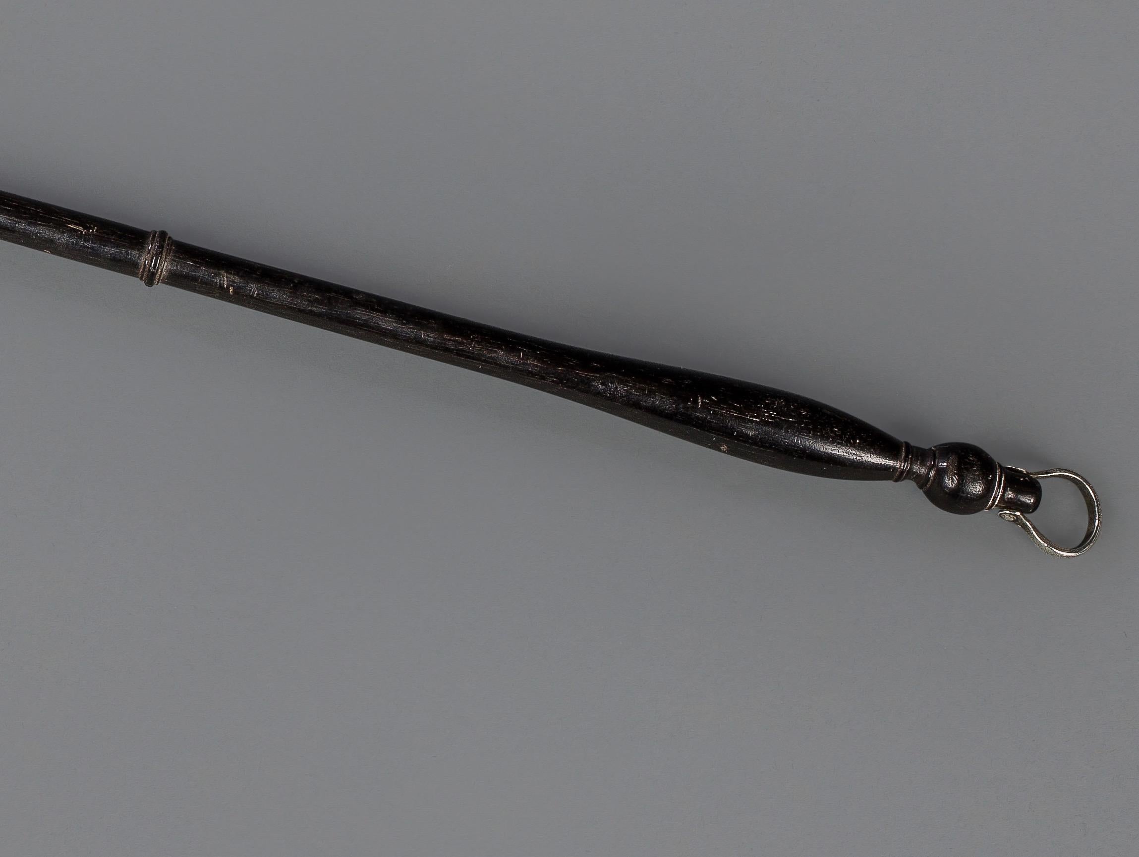 Turned George III Silver Toasting Fork For Sale