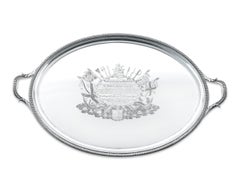 Vassoio d'argento di Giorgio III per il Ten. Robert The Chester
