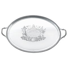George III Silver Tray for Lt. Robert Chester