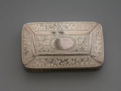 George III Silver Vinaigrette "Running Hart Grille" Joseph Willmore, 1811