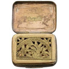 George III Silver Vinaigrette 
Swan Grille
 by Samuel Pemberton 1814