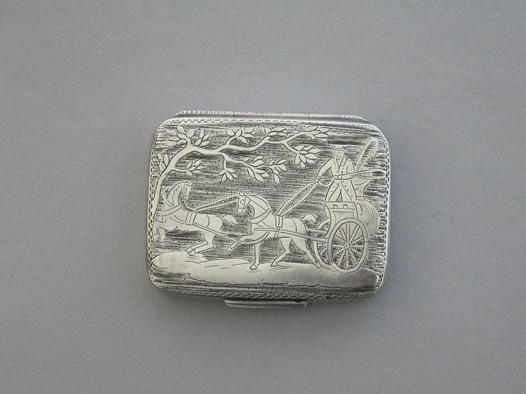 III Silver Vinaigrette 'Tilbury Carriage' by Samuel Pemberton