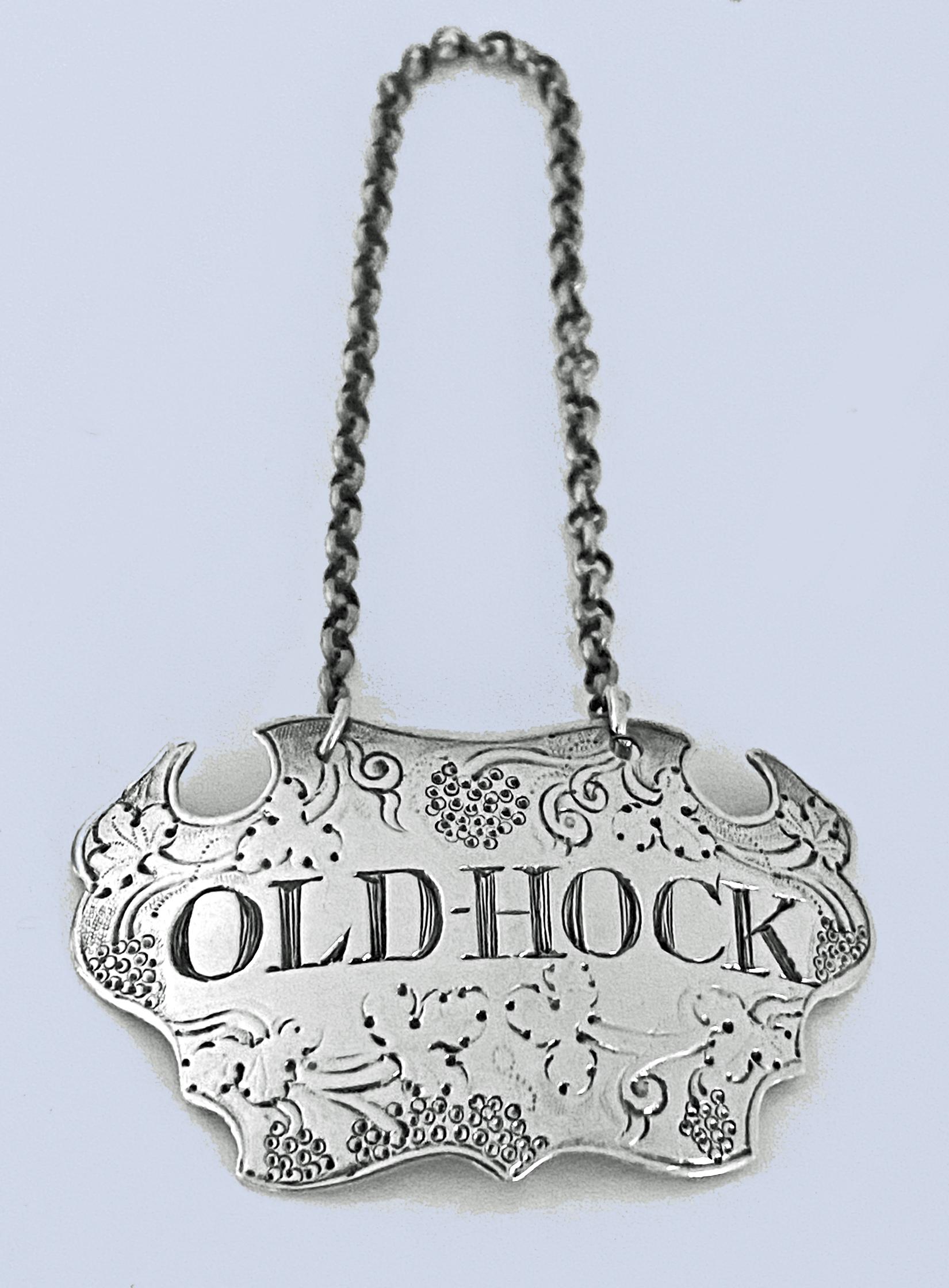 George III silver Wine Label Old Hock London C.1790 John Rich For Sale ...