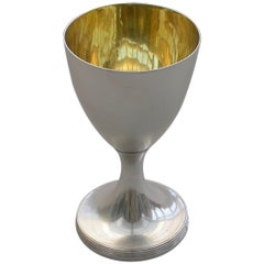 George III Small Silver Wine Goblet. by Henry Chawner, London, 1792.