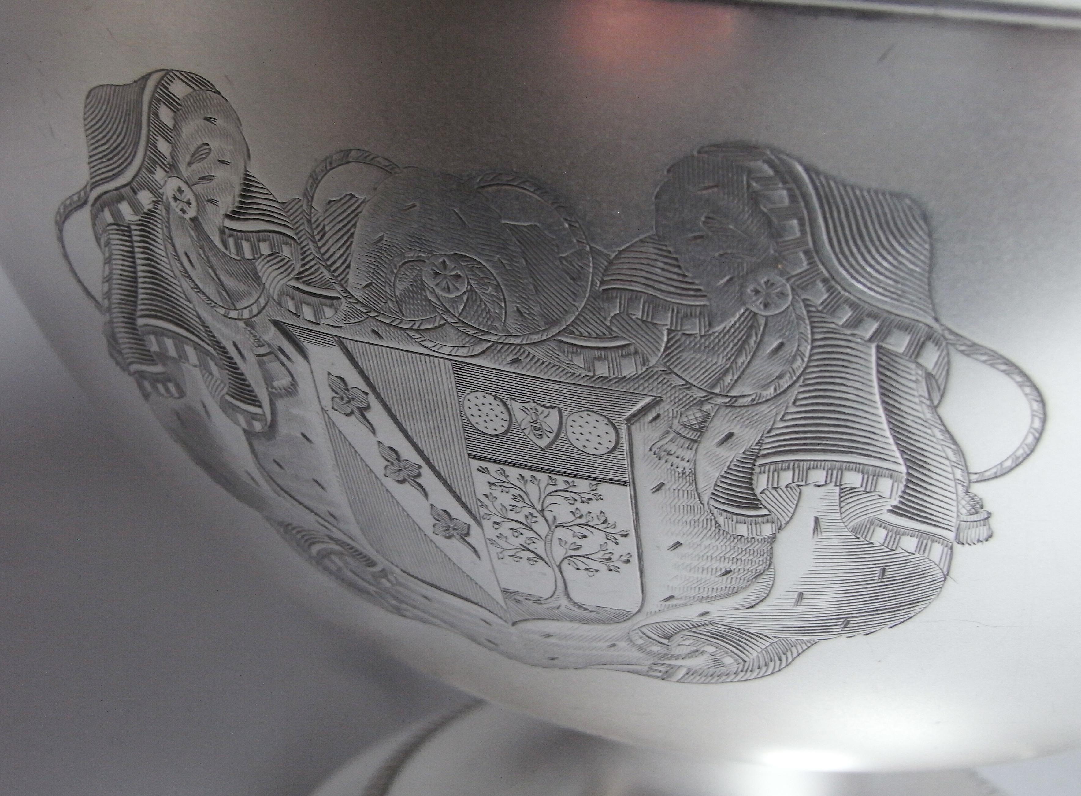 Silver George III Soup Tureen Made in London by William Stroud, 1802 For Sale