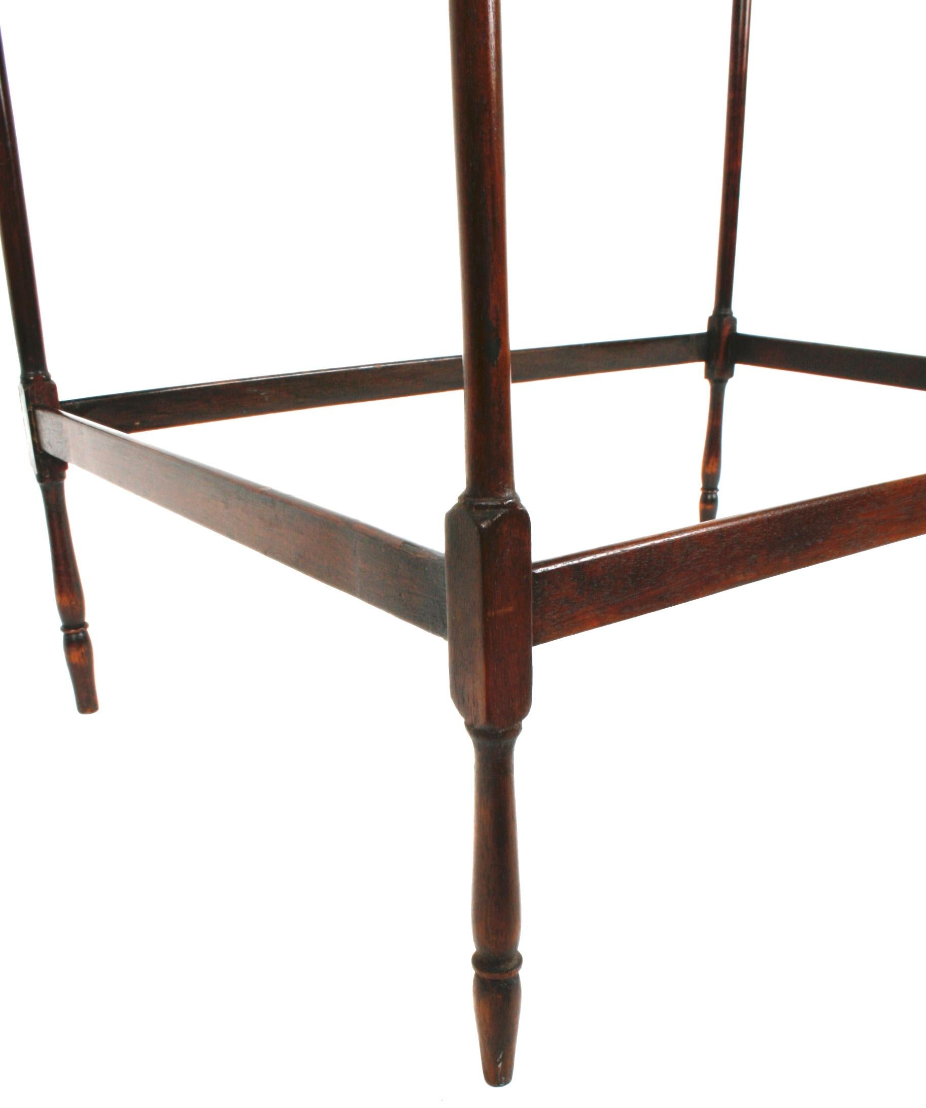 Late 18th Century George III Spider Leg Mahogany Silver/Tea Table with Scalloped Gallery, c1780 For Sale