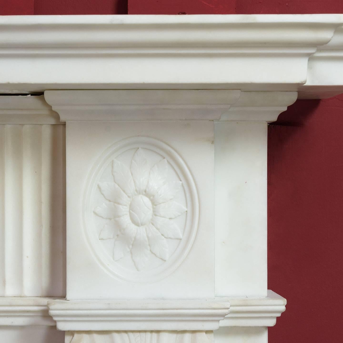 George III Statuary Marble Fireplace 1