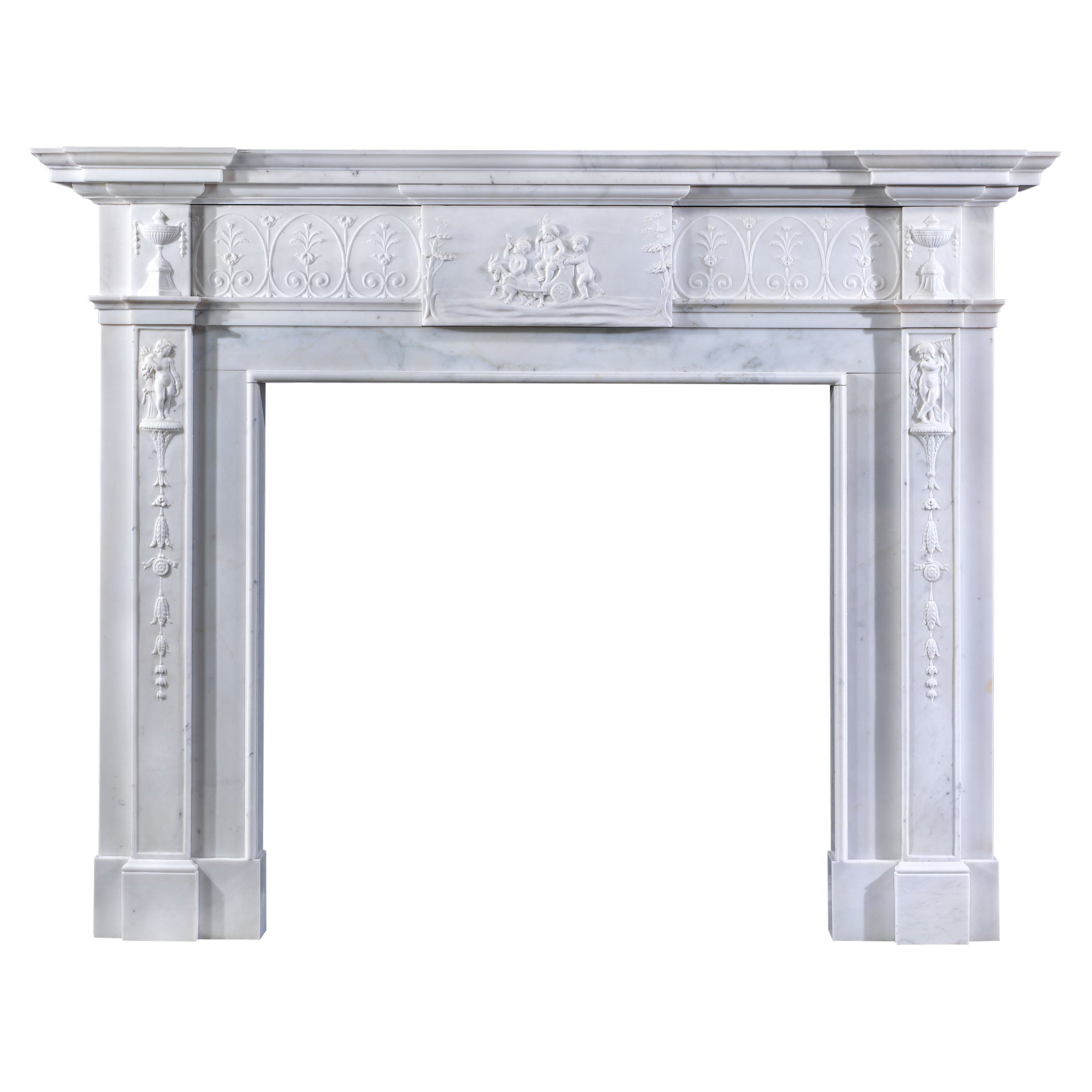 George III Statuary Marble Chimneypiece