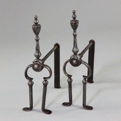 George III Steel Fire Dogs
