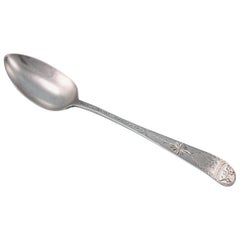 Used George III Sterling Silver Bright Cut Table Spoon by Richard Ferris, Exeter