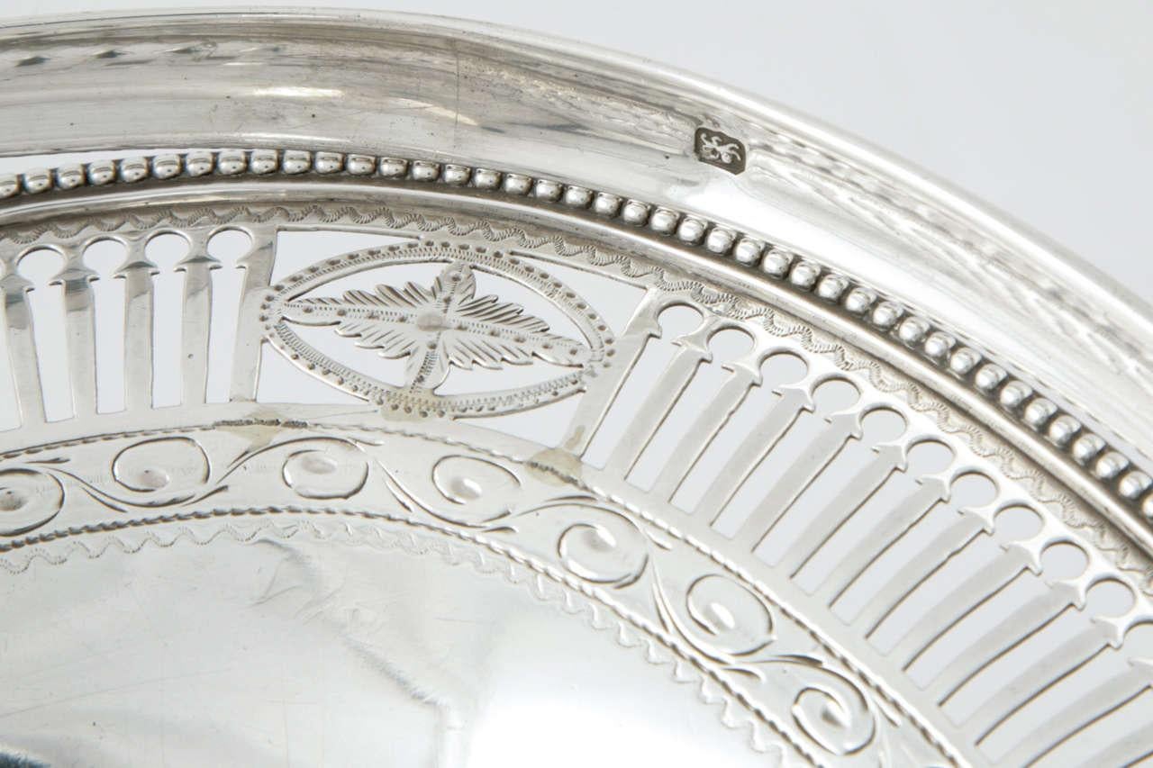 Argento Cestino per torte in argento sterling di Giorgio III in vendita