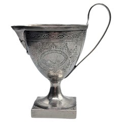 George III sterling silver cream jug 18th Century