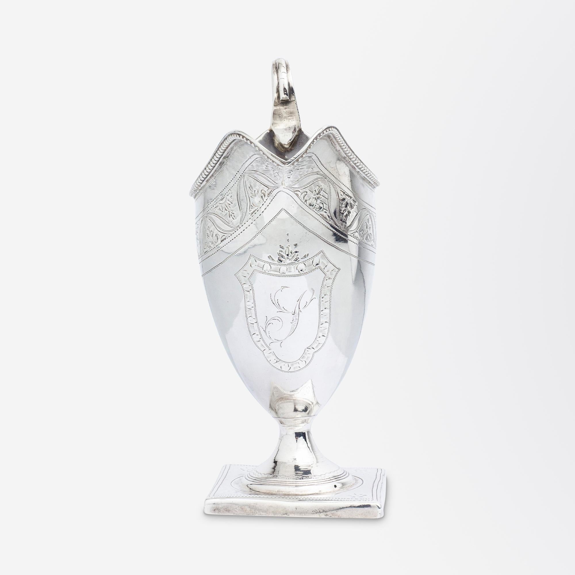 George III Sterling Silver Creamer by Peter & Ann Bateman For Sale 1