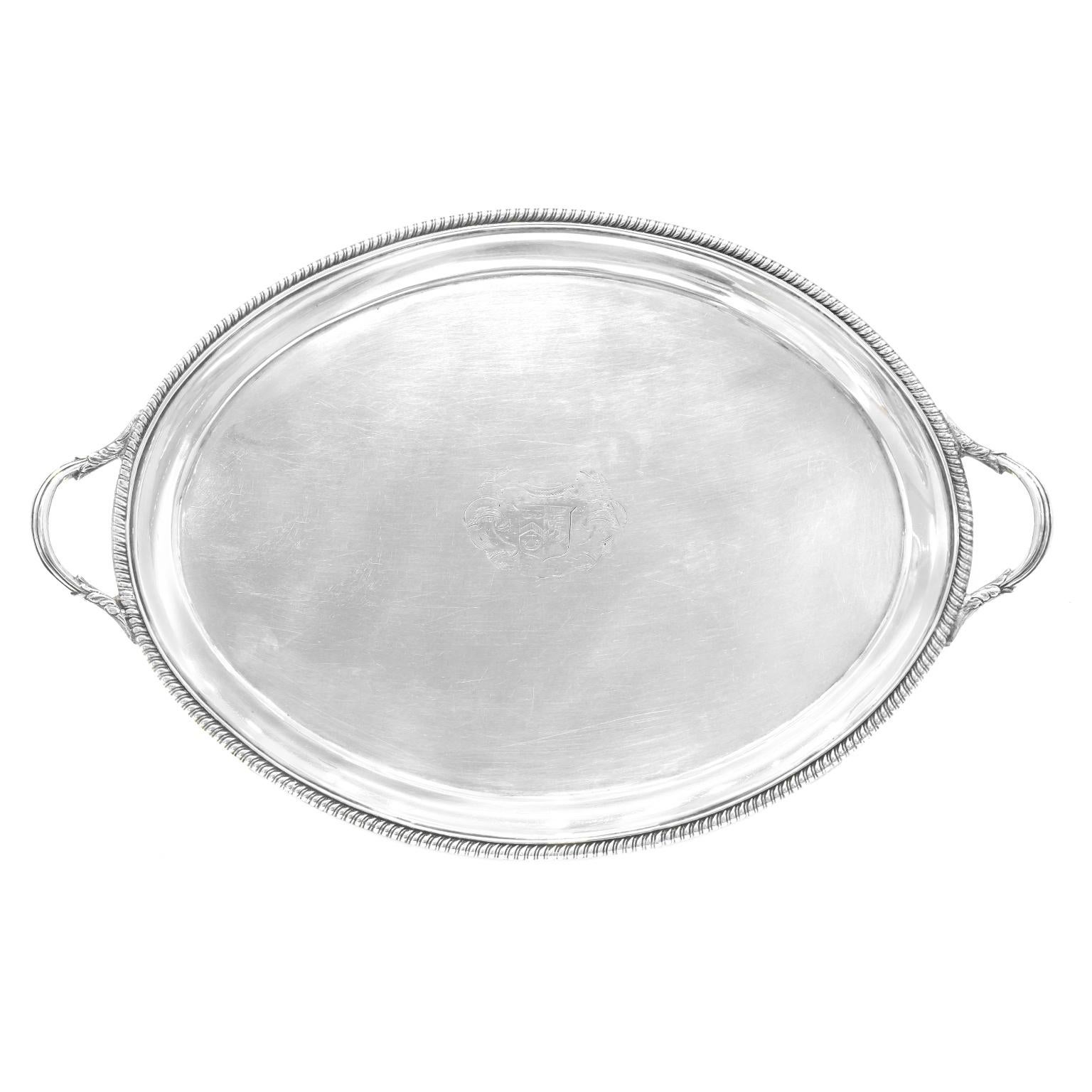 George III Sterling Silver Footed Oval Tray, London, 1803-1804 3