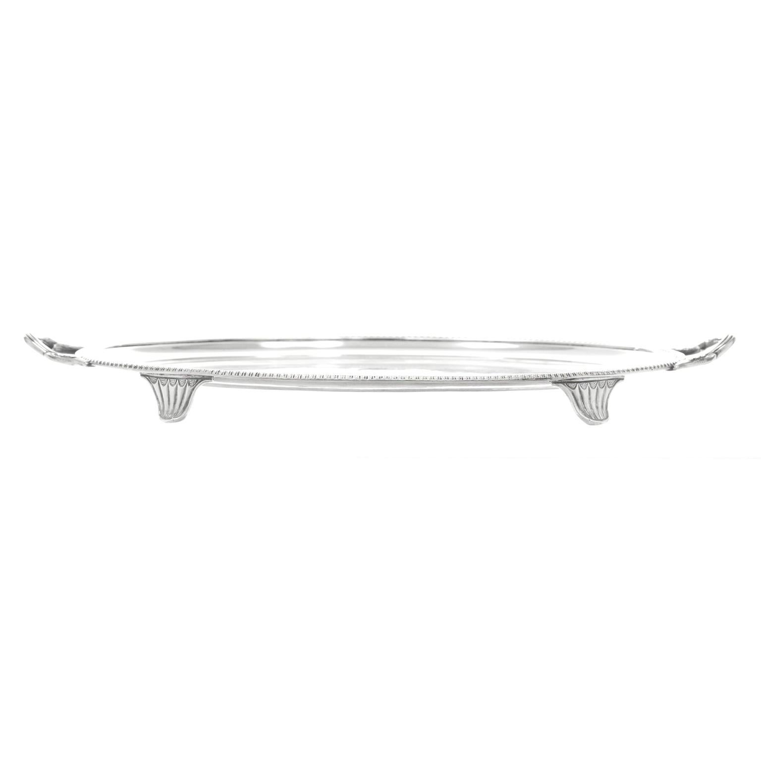 silver oval tray