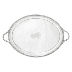 George III Sterling Silver Footed Oval Tray, London, 1803-1804