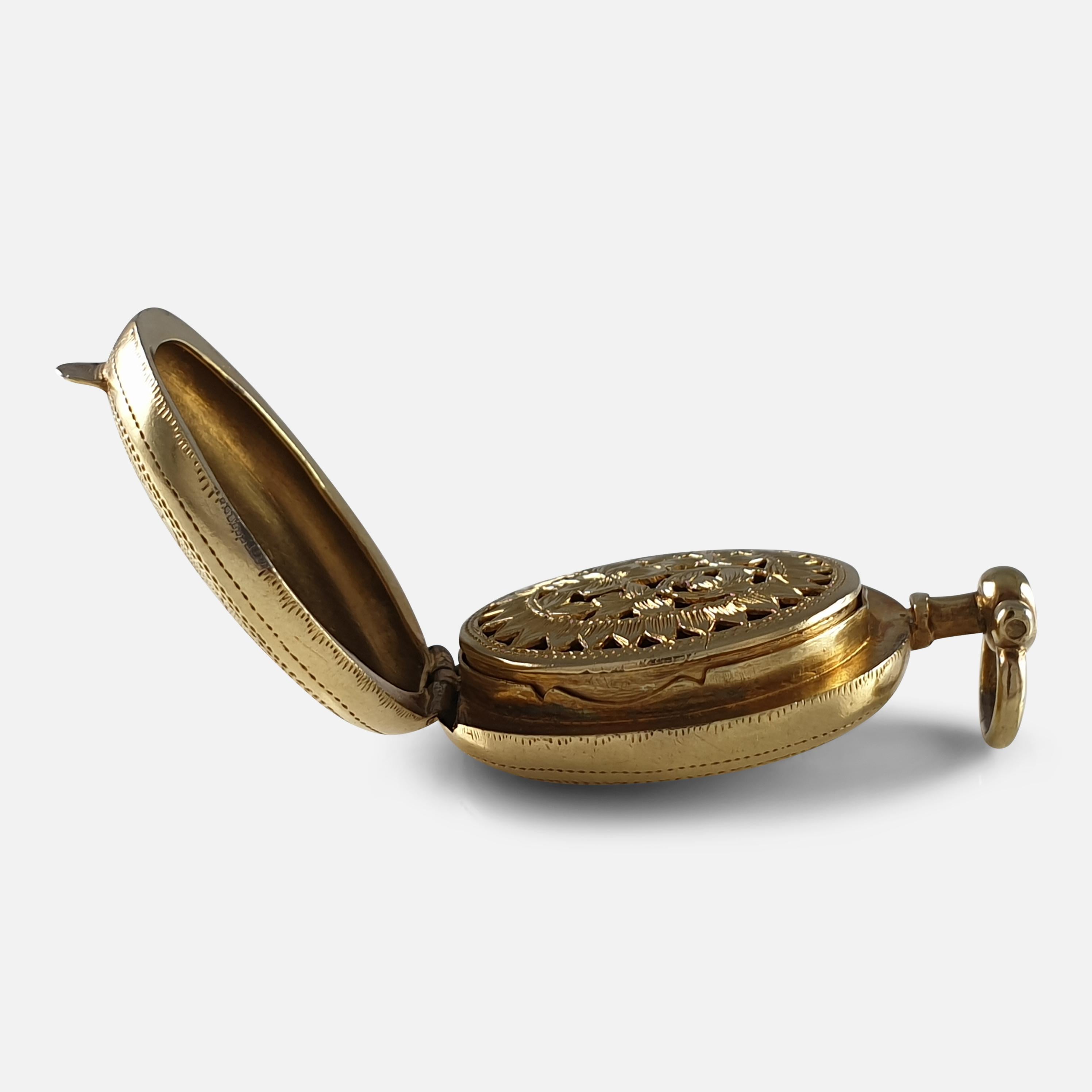 Vinaigrette George III en argent sterling et doré, Wardell & Kempson, Birmingham, 1814 3