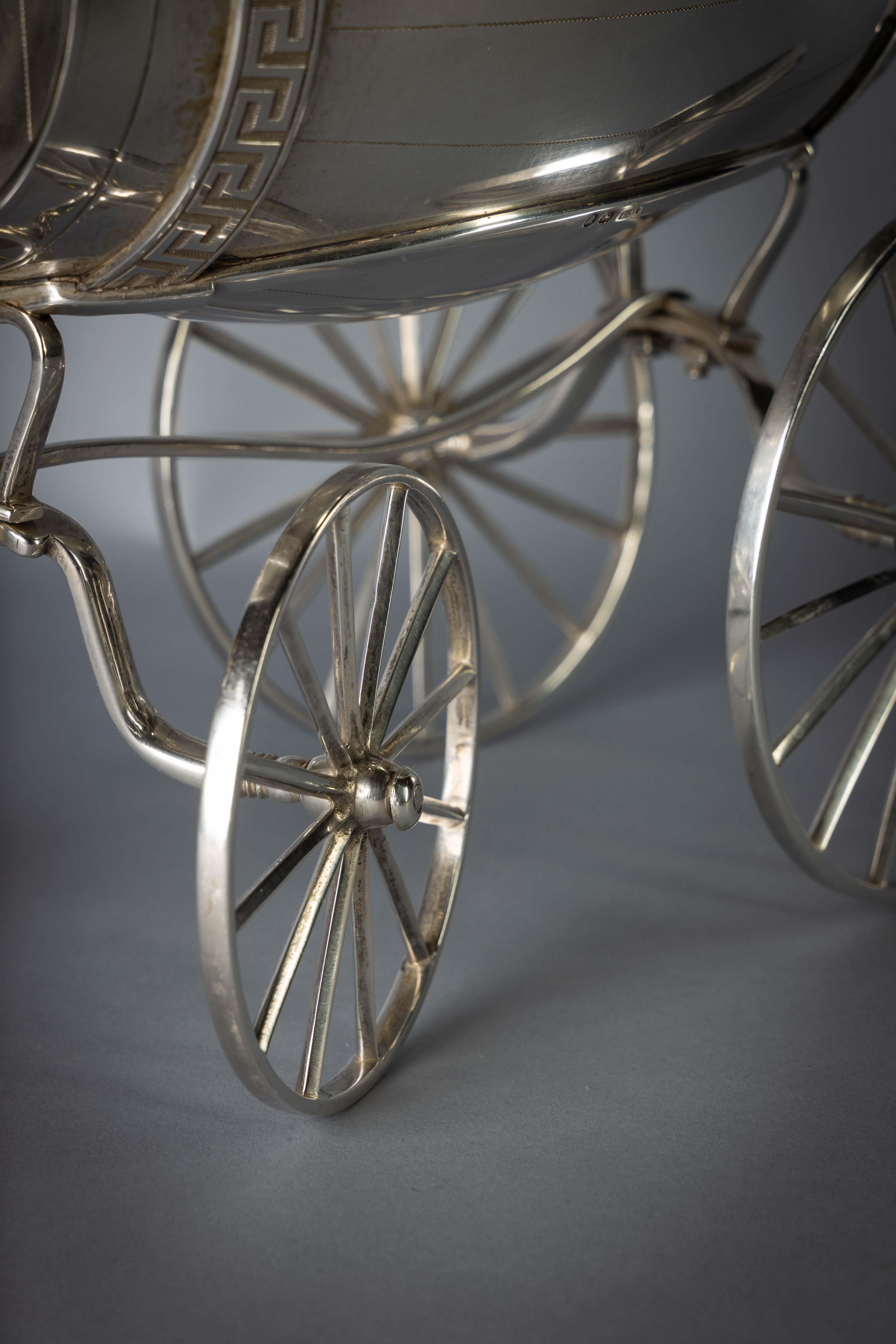 English George III Sterling Silver Jolly Wagon For Sale