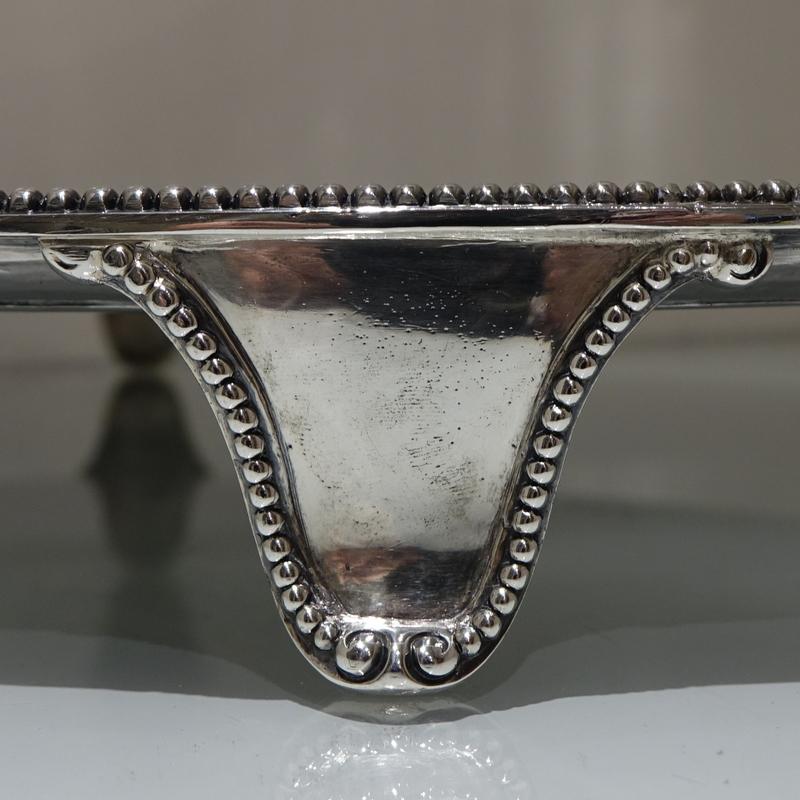 George III Sterling Silver Large Salver London 1784 Thomas Hannam & John Cr For Sale 1