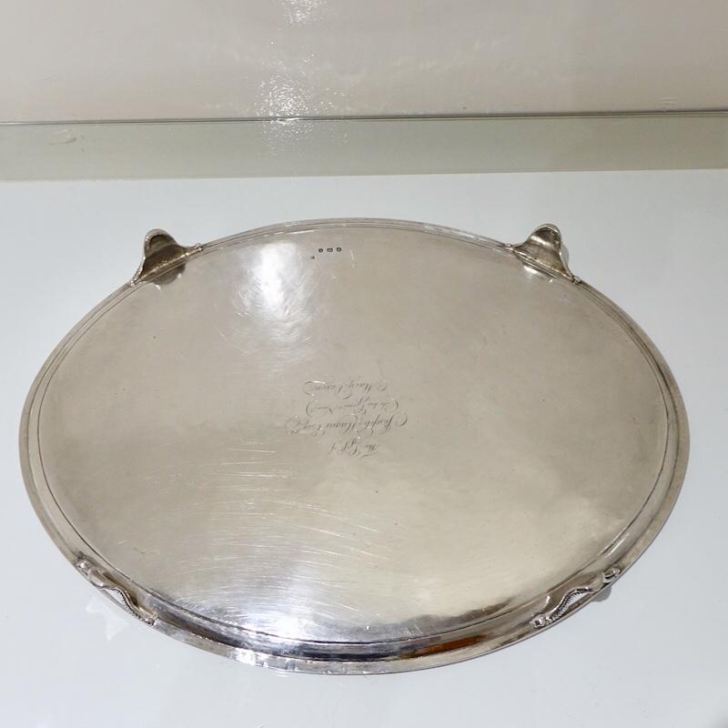 George III Sterling Silver Large Salver London 1784 Thomas Hannam & John Cr For Sale 2