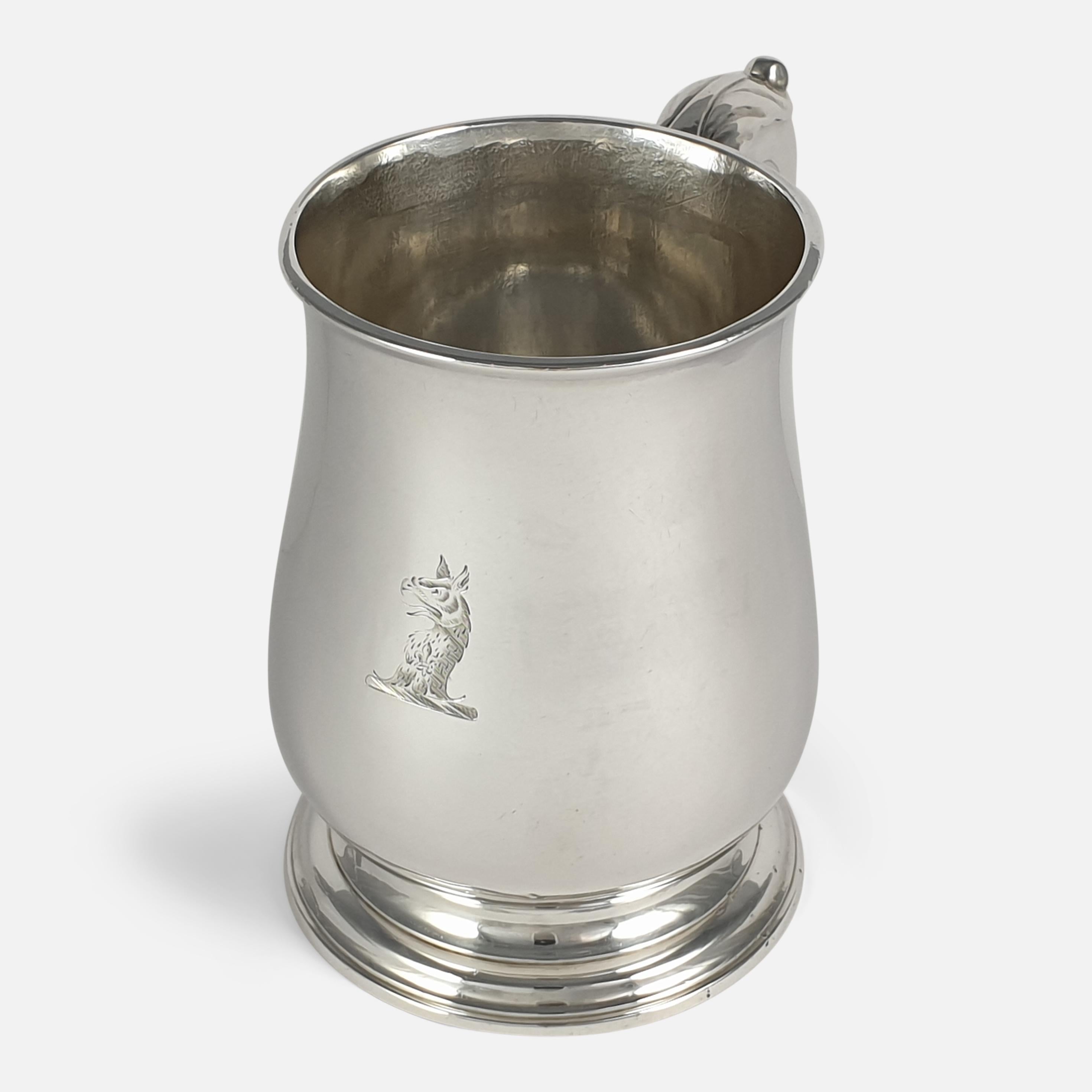 Mid-18th Century George III Sterling Silver Mug, John Robinson II, London, 1766