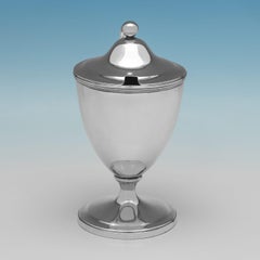 George III Sterling Silver Mustard Pot by Abraham Peterson, 1790