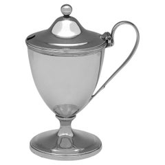 George III Sterling Silver Mustard Pot by Abraham Peterson, 1790