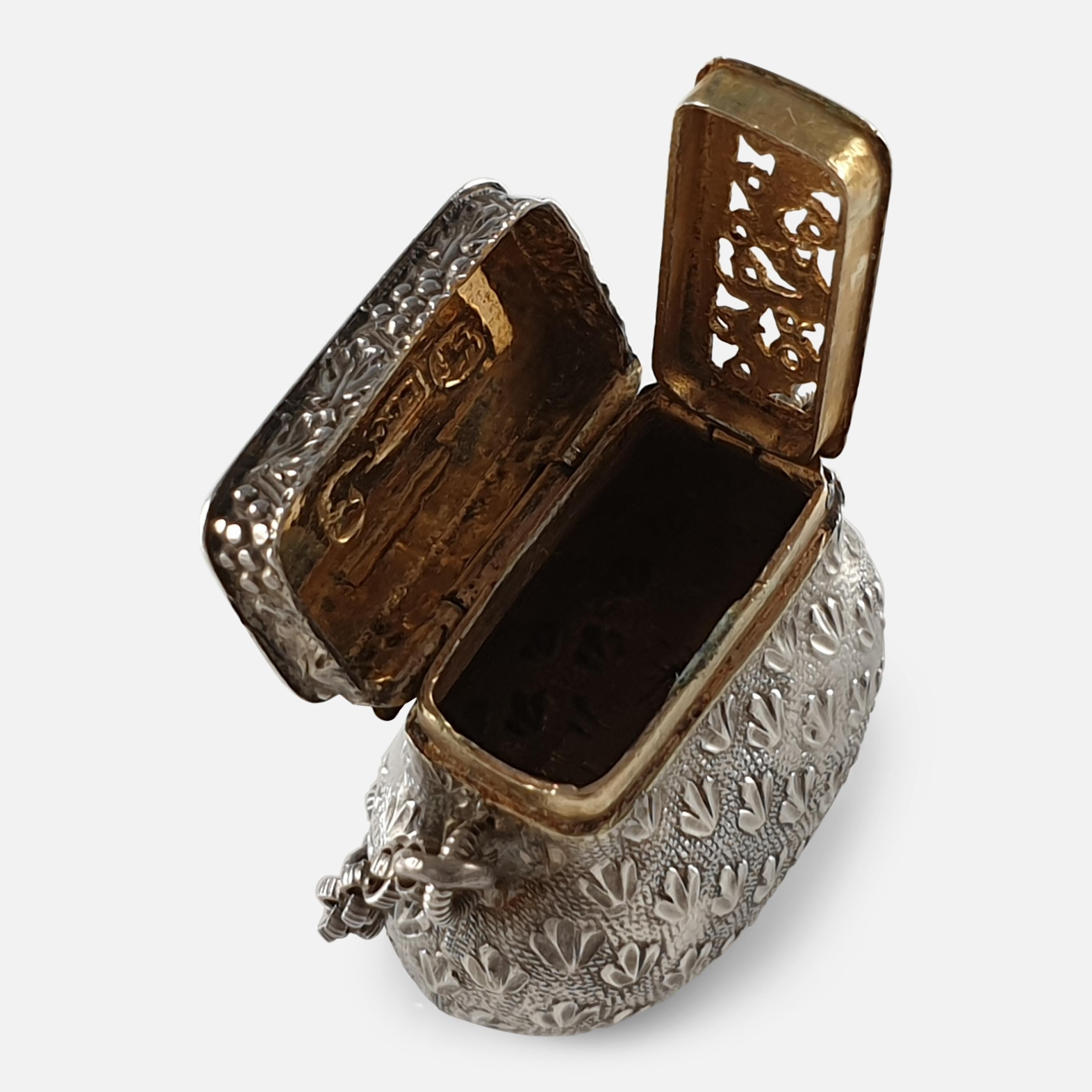 Viñeta para bolso de Jorge III de plata de ley, hacia 1815 en venta 12