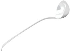 Mestolo per zuppa di Giorgio III in argento sterling con motivo inglese di Hester Bateman