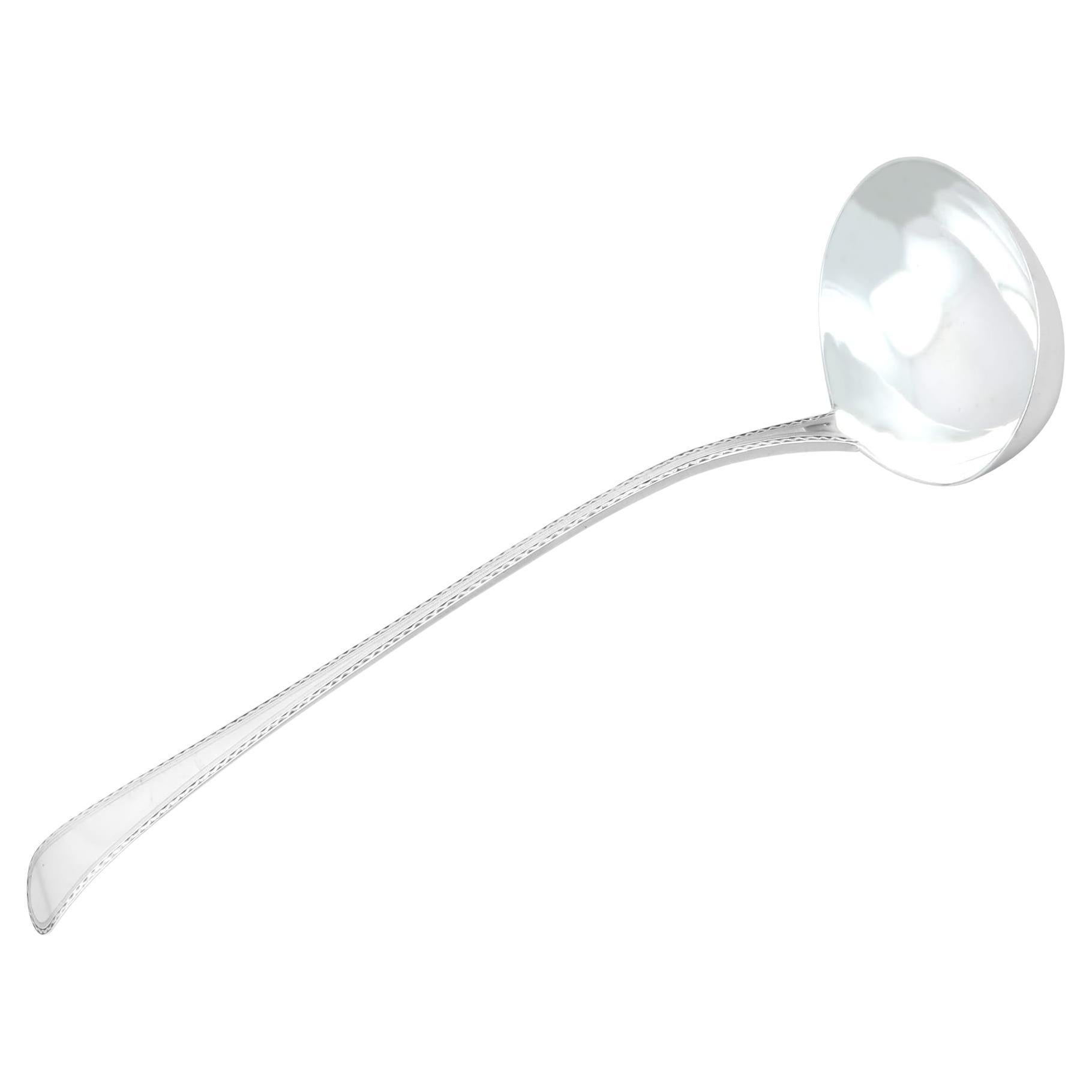 George III Sterling Silver Old English Pattern Soup Ladle by Hester Bateman