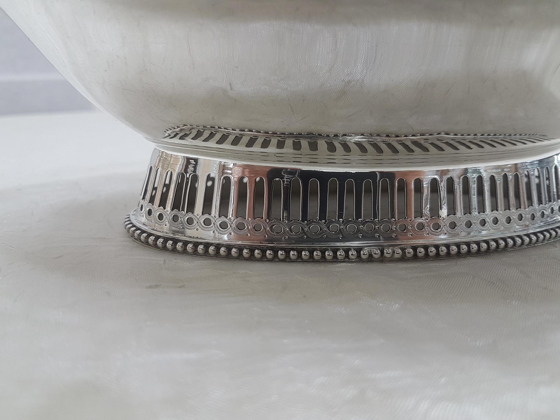 George III Sterling Silver Oval Cake Basket 1