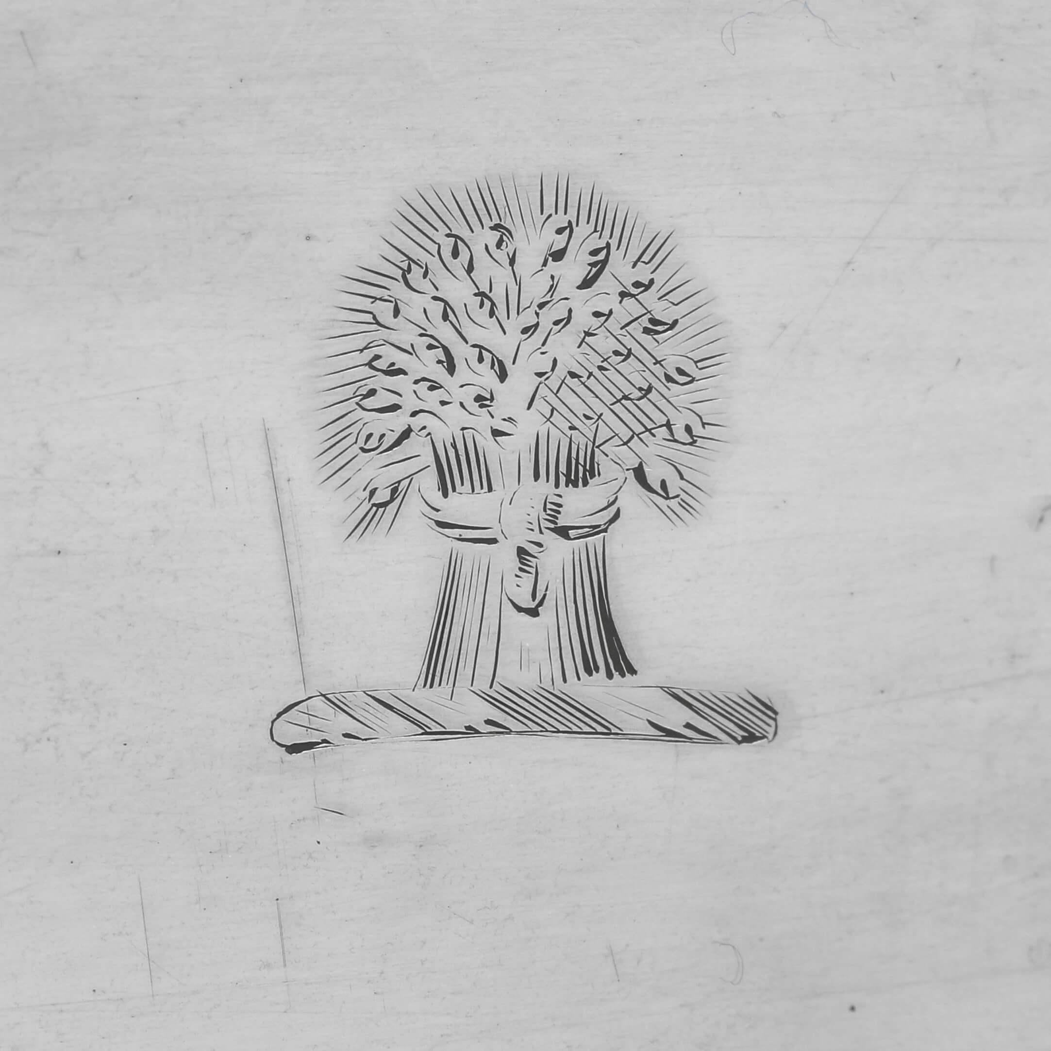 Paire de ciseaux et de plateaux en argent sterling George III - Londres 1802 en vente 2