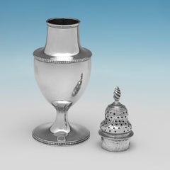 George III Sterling Silver Pepper Pot by Hester Bateman, London 1784